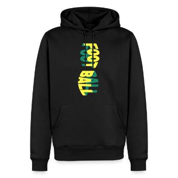 American Football Sport Schrift Bunt - Männer Premium Bio Hoodie - Schwarz - Vorne - Nico (187cm)