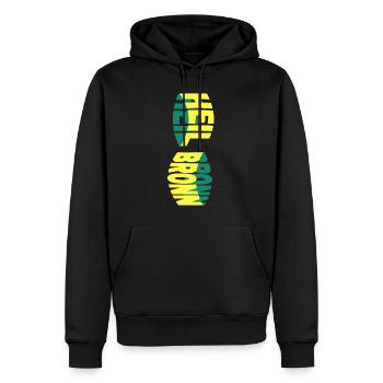 Heilbronn Deutschland Stadt Skyline Schrift Bunt - Männer Premium Bio Hoodie - Schwarz - Vorne - Nico (187cm)