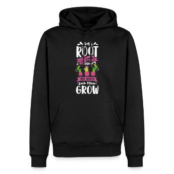 Jardinier de la nature de la colonne vertébrale - Sweat à capuche Premium bio Homme - noir - Devant - Nico (187cm)
