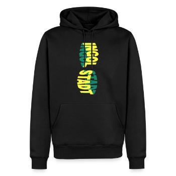 Ingolstadt Deutschland Stadt Skyline Schrift Bunt - Männer Premium Bio Hoodie - Schwarz - Vorne - Nico (187cm)