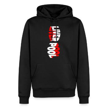 Liverpool Angleterre Royaume-Uni City Skyline Police Grunge - Sweat à capuche Premium bio Homme - noir - Devant - Nico (187cm)