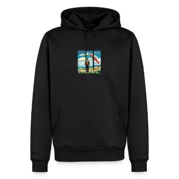 GuyWatchingPlanesSix (en anglais seulement) - Sweat à capuche Premium bio Homme - noir - Devant - Nico (187cm)
