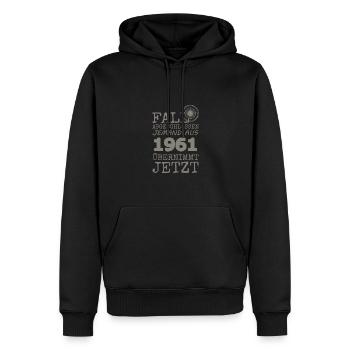Jahr 1961 - Männer Premium Bio Hoodie - Schwarz - Vorne - Nico (187cm)