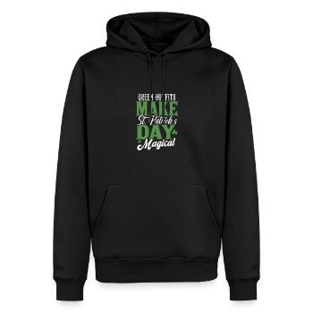 Les tenues vertes rendent la Saint-Patrick magique - Sweat à capuche Premium bio Homme - noir - Devant - Nico (187cm)
