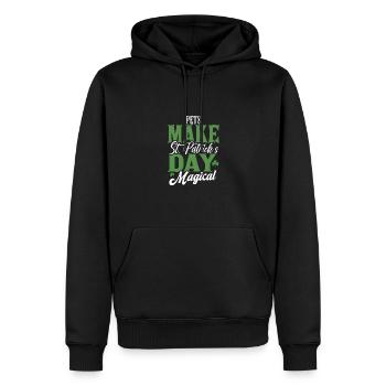Haustiere machen den St. Patricks Day magisch - Männer Premium Bio Hoodie - Schwarz - Vorne - Nico (187cm)