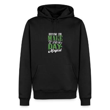 Rainbows End machen den St. Patricks Day magisch - Männer Premium Bio Hoodie - Schwarz - Vorne - Nico (187cm)