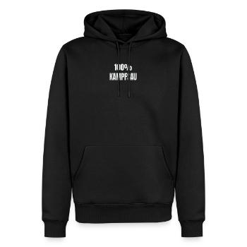 100% truie de combat - Sweat à capuche Premium bio Homme - noir - Devant - Nico (187cm)