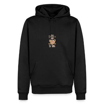 Parlez-moi de doodle doré maman chien - Sweat à capuche Premium bio Homme - noir - Devant - Nico (187cm)