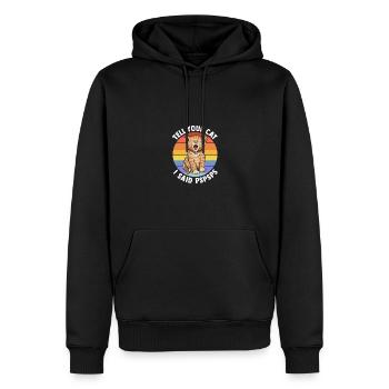 Funny Retro Cat Tell Your Cat I Said Pspsps - Männer Premium Bio Hoodie - Schwarz - Vorne - Nico (187cm)