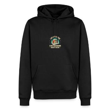 Skateboarder I Do Random Gravity Checks Funny - Männer Premium Bio Hoodie - Schwarz - Vorne - Nico (187cm)