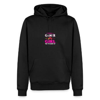 Oui je suis une fille de jeu drôle vidéo Gamer Girls - Sweat à capuche Premium bio Homme - noir - Devant - Nico (187cm)