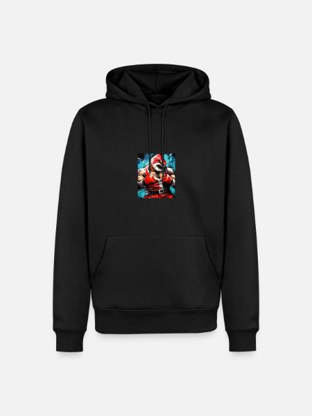 Hai Tier Boxer Boxen - Männer Premium Bio Hoodie - Schwarz