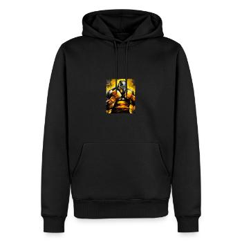 Ritter Boxer Boxen - Männer Premium Bio Hoodie - Schwarz - Vorne - Nico (187cm)