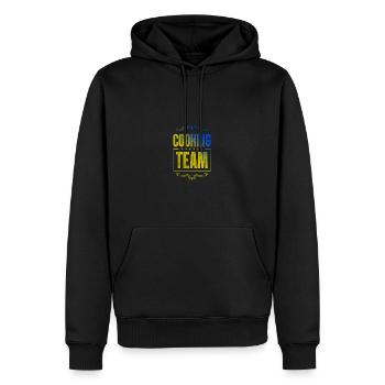 Cooking Crew - Männer Premium Bio Hoodie - Schwarz - Vorne - Nico (187cm)