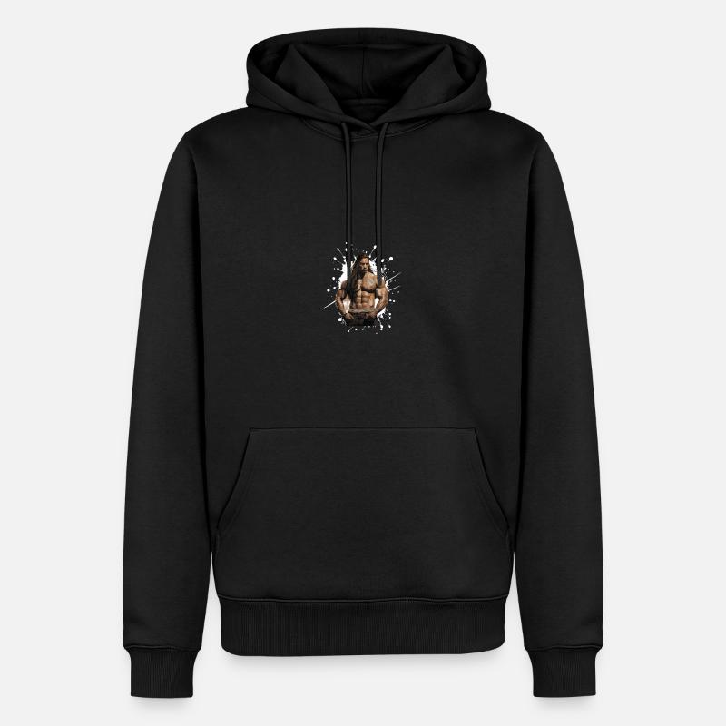 Chef des muscles indiens - Sweat à capuche Premium bio Homme - noir