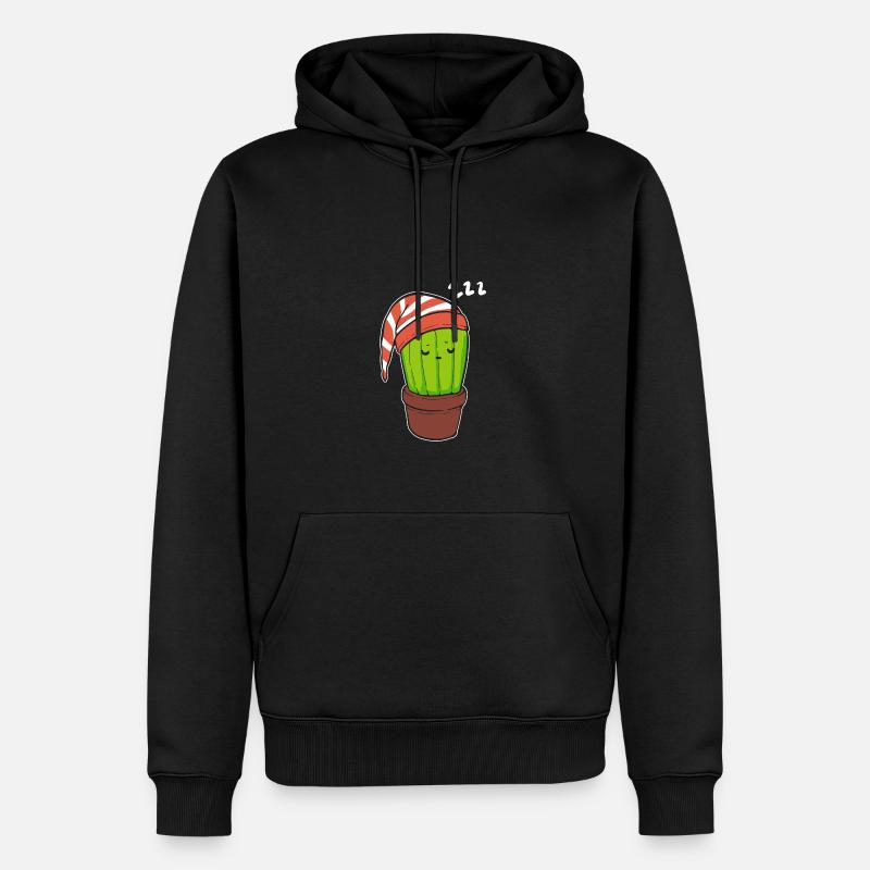 Sleeping Cactus Hyperomnia Cadeau - Sweat à capuche Premium bio Homme - noir
