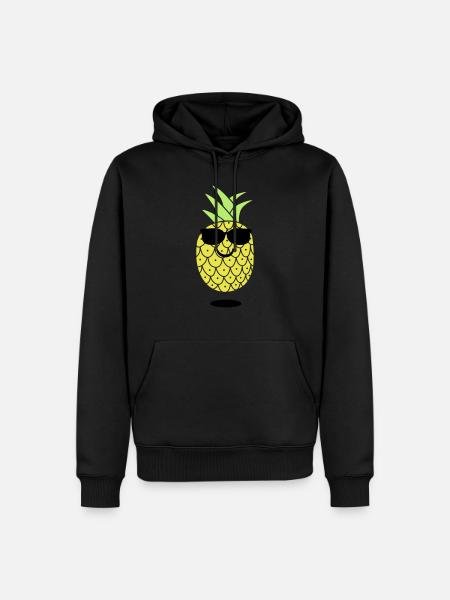cool pineapple - Men’s Premium Organic Hoodie - black