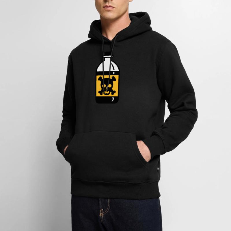 Schädel auf Giftfläschchen Männer Premium Bio Hoodie