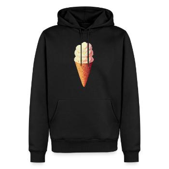 Hot Ice Cream - Männer Premium Bio Hoodie - Schwarz - Vorne - Nico (187cm)