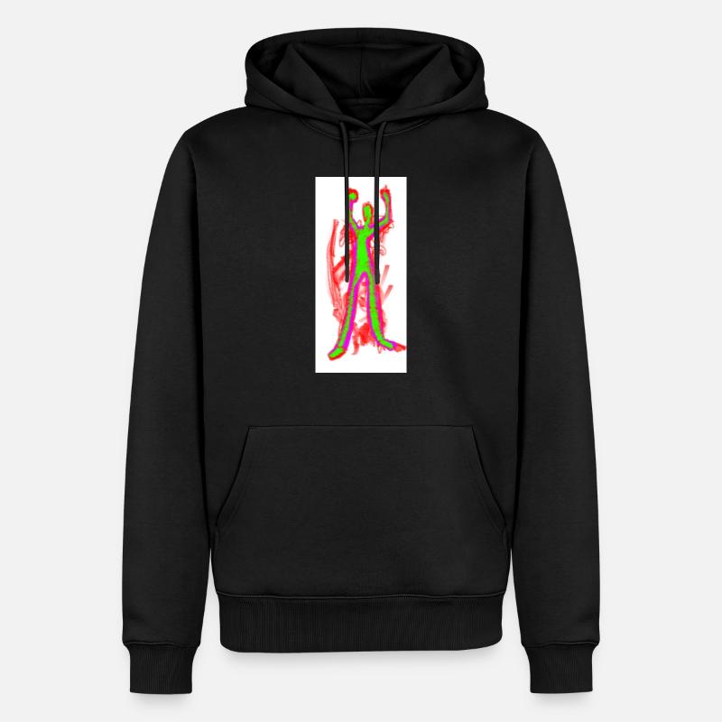 diable vert - Sweat à capuche Premium bio Homme - noir