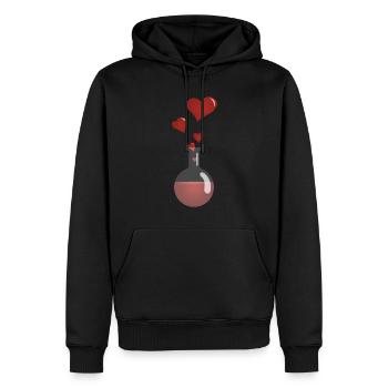 Potion d'amour 2 - Sweat à capuche Premium bio Homme - noir - Devant - Nico (187cm)