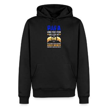 Papa und Tochter Faust - Männer Premium Bio Hoodie - Schwarz - Vorne - Nico (187cm)
