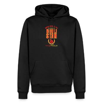 Bienvenue au BOULISTAN - Humour Pétanque - Sweat à capuche Premium bio Homme - noir - Devant - Nico (187cm)