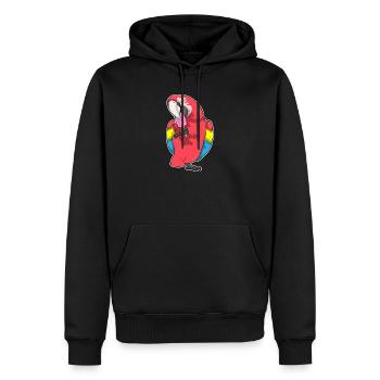 Popsicles perroquets - Sweat à capuche Premium bio Homme - noir - Devant - Nico (187cm)