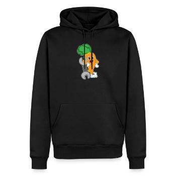 Atelier de Clé Mécanique Carotte - Sweat à capuche Premium bio Homme - noir - Devant - Nico (187cm)