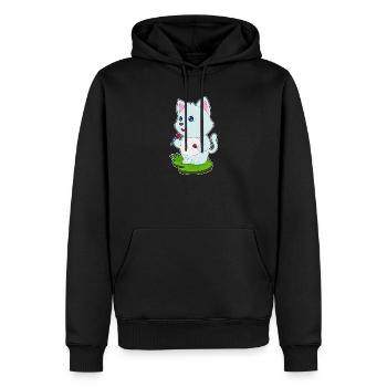 Katze Dart Dartpfeil - Männer Premium Bio Hoodie - Schwarz - Vorne - Nico (187cm)