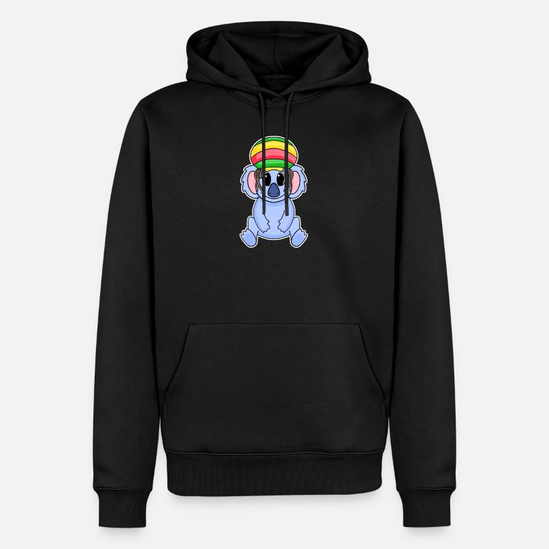 Rasta Koala - Sweat à capuche Premium bio Homme - noir