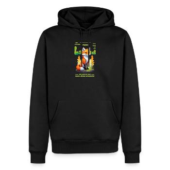Der schlaue Fuchs vom Land - Männer Premium Bio Hoodie - Schwarz - Vorne - Nico (187cm)