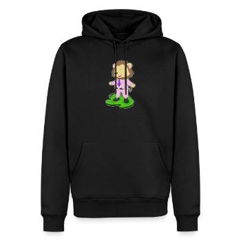Lion marié cravate mariage - Sweat à capuche Premium bio Homme - noir - Devant - Nico (187cm)
