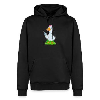 Infirmière Canard Vie Quotidienne - Sweat à capuche Premium bio Homme - noir - Devant - Nico (187cm)