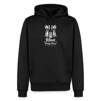 Malle Party Crew - Sweat à capuche Premium bio Homme - noir - Devant - Nico (187cm)