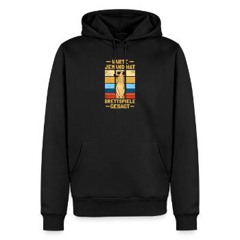 Jemand hat Brettspiele Gesellschaftsspiel - Männer Premium Bio Hoodie - Schwarz - Vorne - Nico (187cm)