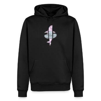 Danse ballerine du dauphin - Sweat à capuche Premium bio Homme - noir - Devant - Nico (187cm)