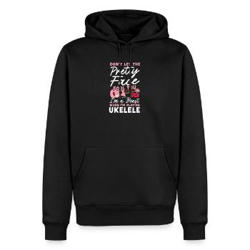 Hawaiian Ukulele Uke Girl Female - Männer Premium Bio Hoodie - Schwarz - Vorne - Nico (187cm)