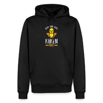 Éleveur de poulets Éleveur de ferme poussins - Sweat à capuche Premium bio Homme - noir - Devant - Nico (187cm)
