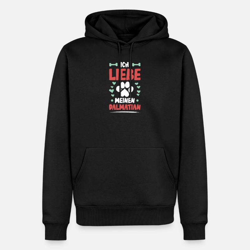 J’adore mon dalmatien - Sweat à capuche Premium bio Homme - noir