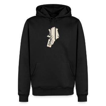 Greenland Not For Sale Sovereignty Protest - Men’s Premium Organic Hoodie - black - Front - Nico (187cm)