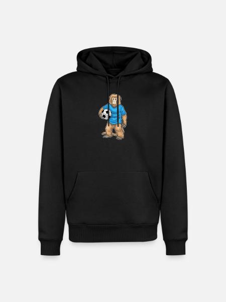 Monkey Goalkeeper Football Sports - Men’s Premium Organic Hoodie - black