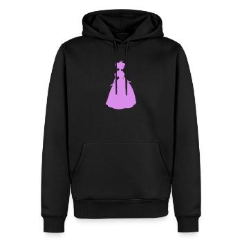 Robe de bal Silhouette Princesse Violette - Sweat à capuche Premium bio Homme - noir - Devant - Nico (187cm)
