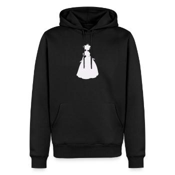Silhouette de princesse en robe de bal - Sweat à capuche Premium bio Homme - noir - Devant - Nico (187cm)