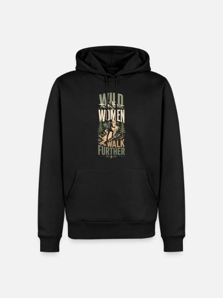 Wandern Frauen - Männer Premium Bio Hoodie - Schwarz