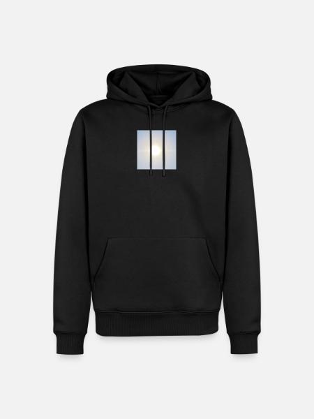 Minimalistische Sommersonne - Männer Premium Bio Hoodie - Schwarz