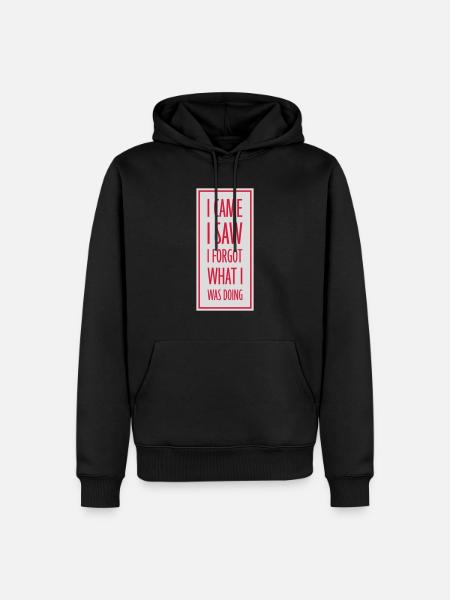 I came saw forget - Men’s Premium Organic Hoodie - black