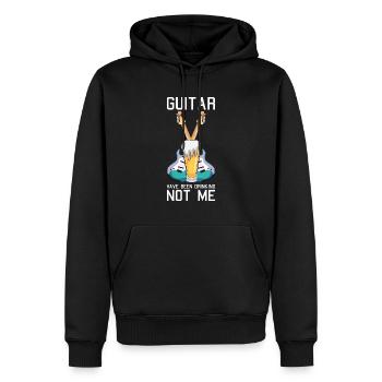 Lustiges E-Gitarren Spruch Motiv und Gitarrist - Männer Premium Bio Hoodie - Schwarz - Vorne - Nico (187cm)