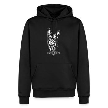 Australian Kelpie Dad Dogs Herding Dogs Wilsigns - Men’s Premium Organic Hoodie - black - Front - Nico (187cm)