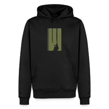 Escalade Climbers Alps - Sweat à capuche Premium bio Homme - noir - Devant - Nico (187cm)